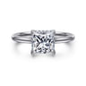 Aldon - 14K White Gold Princess Halo Diamond Engagement Ring - 0.08 ct