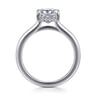 Aldon - 14K White Gold Princess Halo Diamond Engagement Ring - 0.08 ct