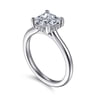 Aldon - 14K White Gold Princess Halo Diamond Engagement Ring - 0.08 ct