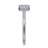 Aldon - 14K White Gold Princess Halo Diamond Engagement Ring - 0.08 ct