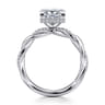 Ama - 14K White Gold Princess Halo Diamond Engagement Ring - 0.25 ct