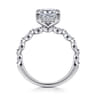 Adeena - 14K White Gold Princess Hidden Halo Diamond Engagement Ring - 0.3 ct