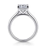 Azucena - 14K White Gold Princess Cut Solitaire Diamond Engagement Ring - 0.06 ct