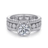 Ethel - 14K White Gold Round Diamond Engagement Ring - 0.73 ct