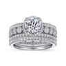 Ethel - 14K White Gold Round Diamond Engagement Ring - 0.73 ct