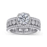 Ethel - 14K White Gold Round Diamond Engagement Ring - 0.73 ct