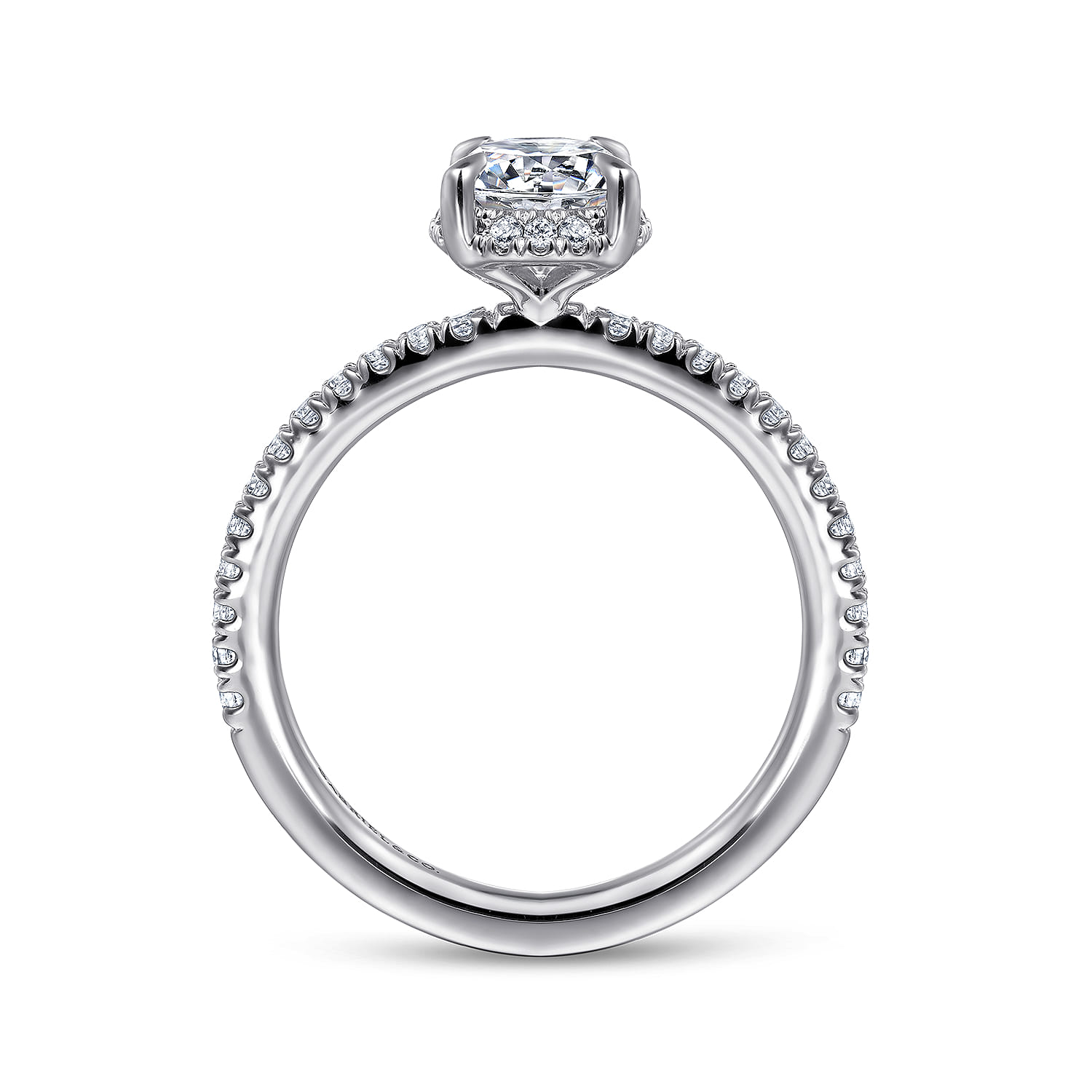Hart - 14K White Gold Hidden Halo Diamond Engagement Ring - 0.25 ct - Shot 2