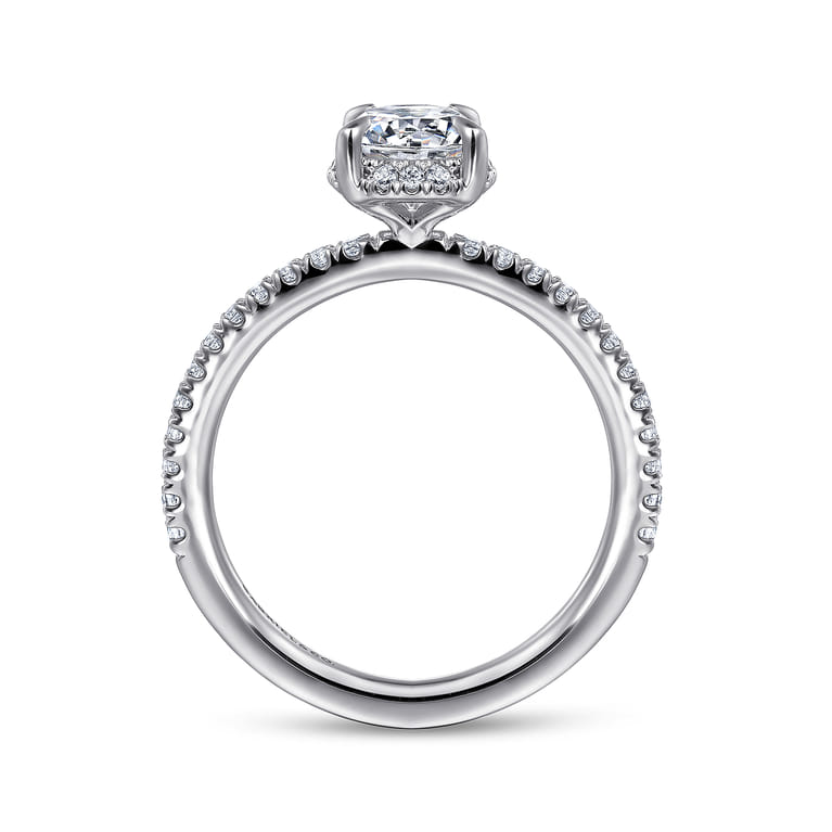 Hart - 14K White Gold Hidden Halo Diamond Engagement Ring - 0.25 ct - Shot 2