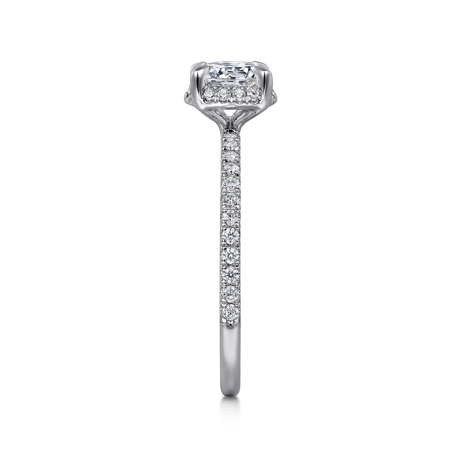 Hart - 14K White Gold Hidden Halo Diamond Engagement Ring - 0.25 ct - Shot 4