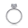 Hart - 14K White Gold Hidden Halo Round Diamond Engagement Ring - 0.25 ct