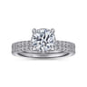 Hart - 14K White Gold Hidden Halo Round Diamond Engagement Ring - 0.25 ct