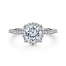 Hart - 14K White Gold Hidden Halo Round Diamond Engagement Ring - 0.3 ct