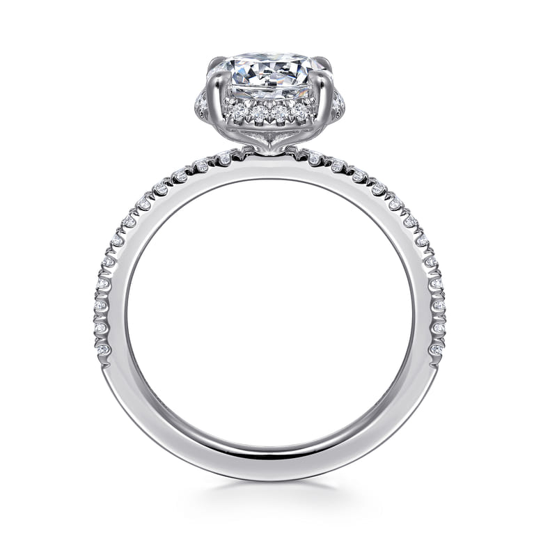 Hart - 14K White Gold Hidden Halo Round Diamond Engagement Ring - 0.3 ct - Shot 2