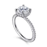 Hart - 14K White Gold Hidden Halo Round Diamond Engagement Ring - 0.3 ct