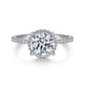 Hart - 14K White Gold Hidden Halo Round Diamond Engagement Ring - 0.3 ct