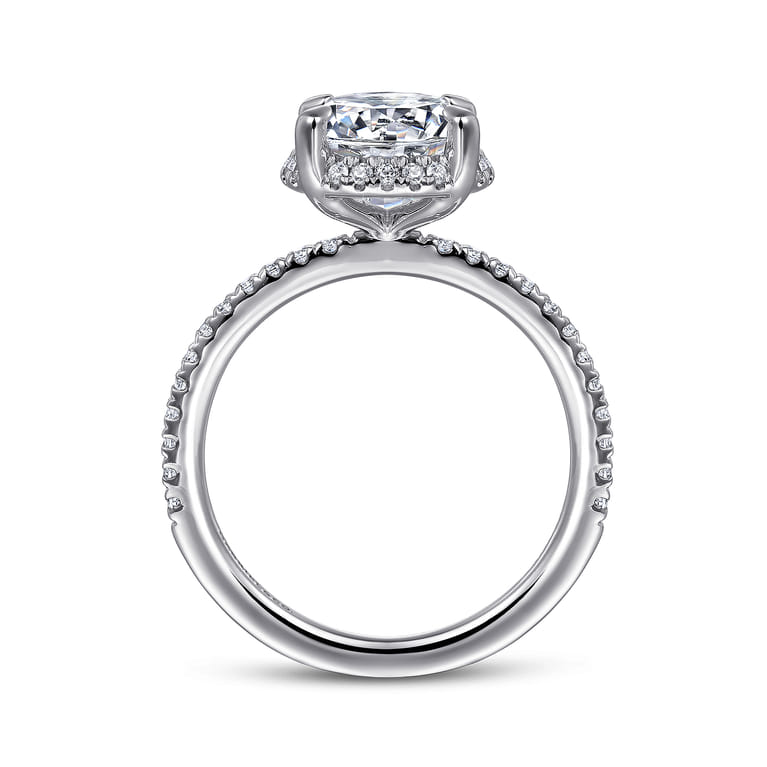 Hart - 14K White Gold Hidden Halo Round Diamond Engagement Ring - 0.3 ct - Shot 2
