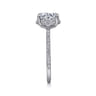Hart - 14K White Gold Hidden Halo Round Diamond Engagement Ring - 0.3 ct