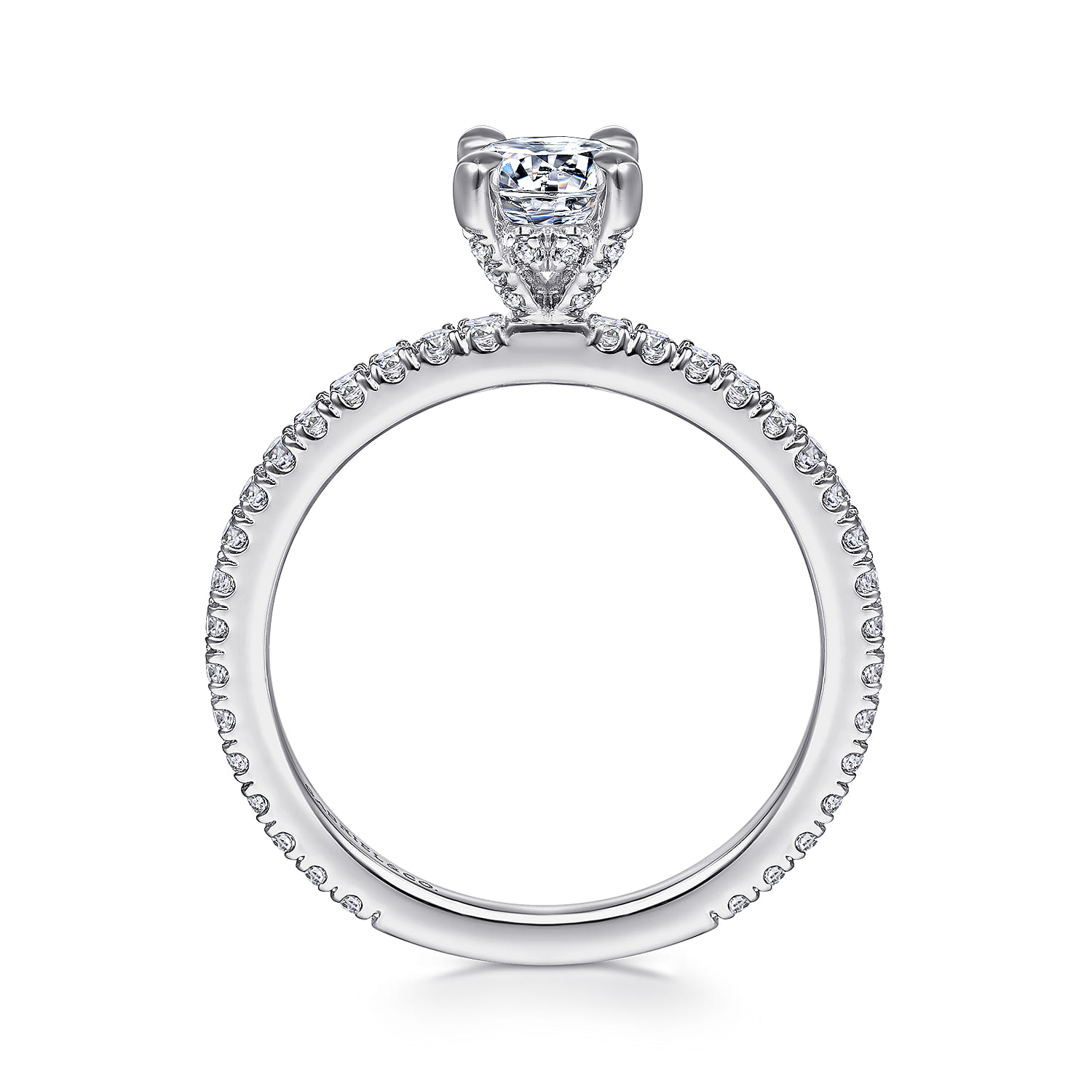 Noa - 14K White Gold Round Diamond Engagement Ring - 0.39 ct - Shot 2