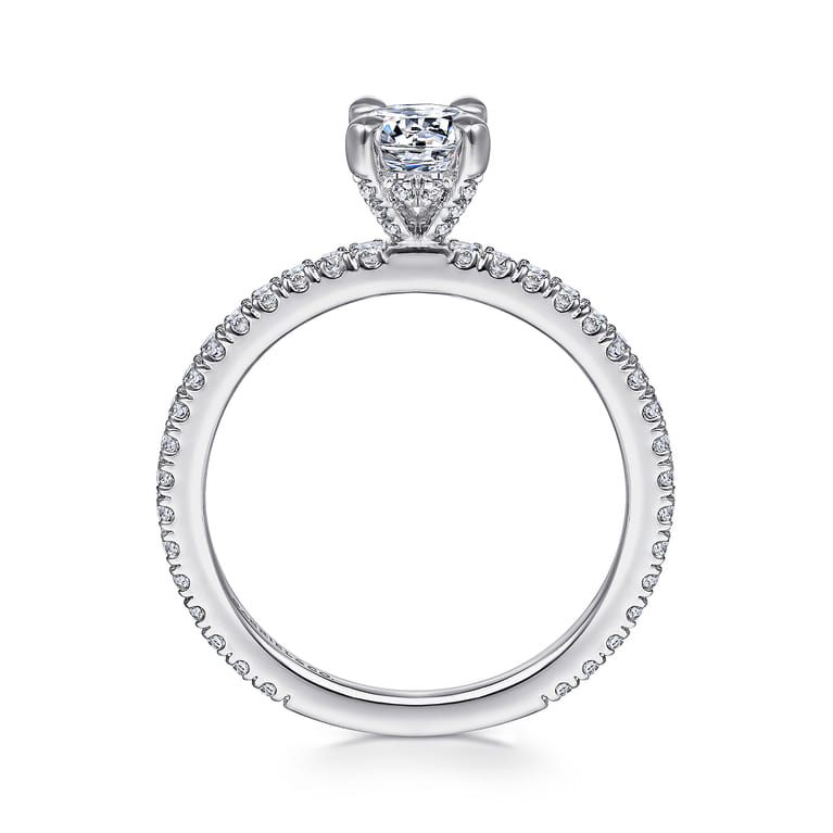 Noa - 14K White Gold Round Diamond Engagement Ring - 0.39 ct - Shot 2