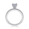 Noa - 14K White Gold Round Diamond Engagement Ring - 0.39 ct