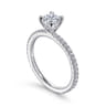 Noa - 14K White Gold Round Diamond Engagement Ring - 0.39 ct