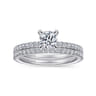 Noa - 14K White Gold Round Diamond Engagement Ring - 0.39 ct