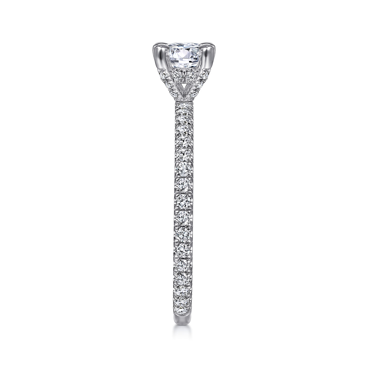 Noa - 14K White Gold Round Diamond Engagement Ring - 0.39 ct - Shot 5