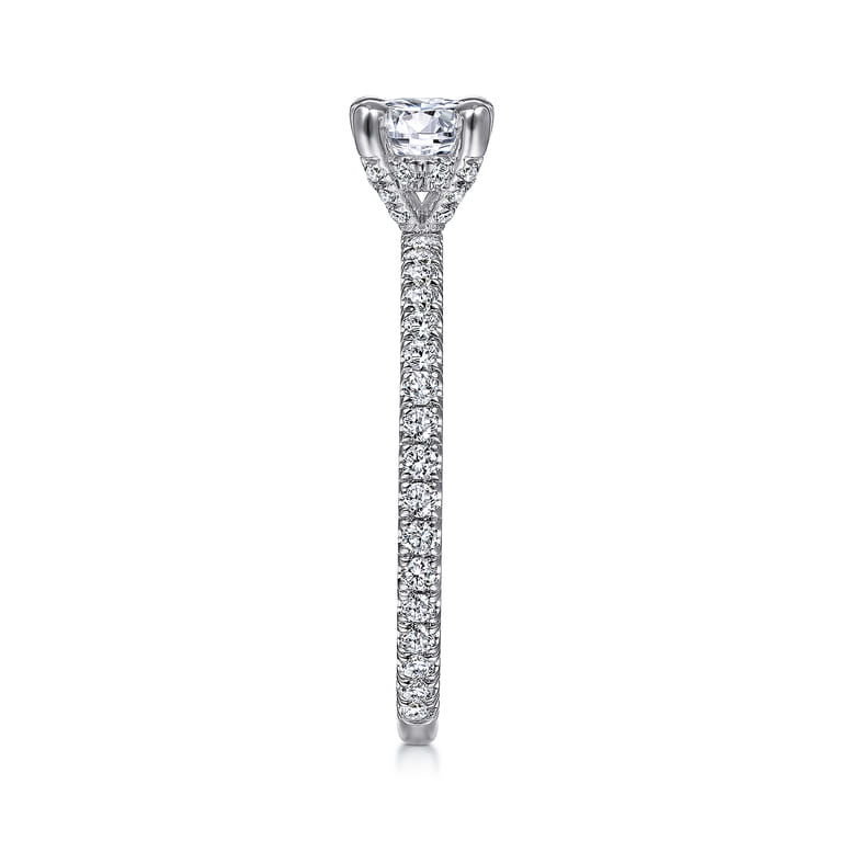 Noa - 14K White Gold Round Diamond Engagement Ring - 0.39 ct - Shot 5