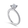 Noa - 14K White Gold Round Diamond Engagement Ring - 0.39 ct