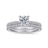 Noa - 14K White Gold Round Diamond Engagement Ring - 0.39 ct