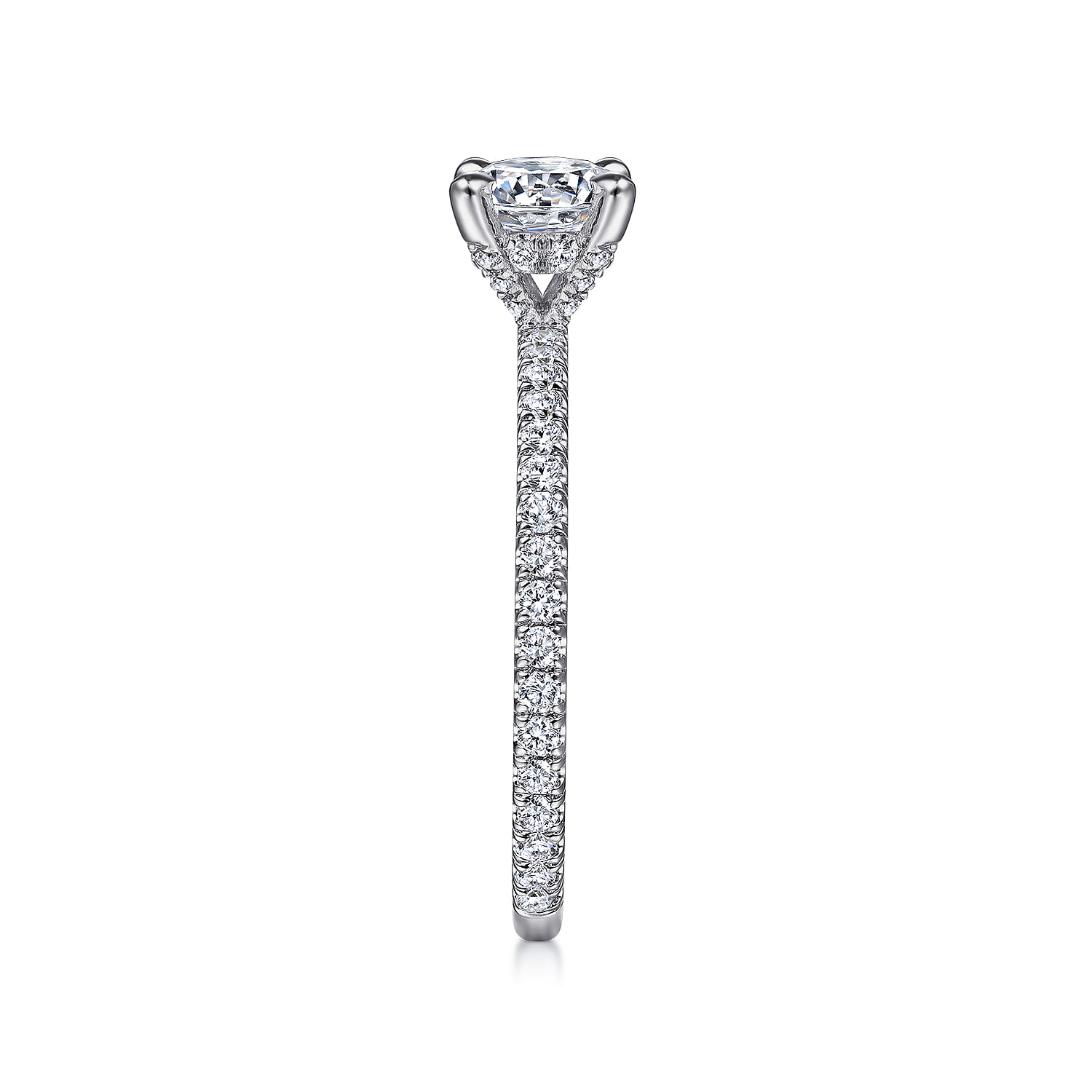 Noa - 14K White Gold Round Diamond Engagement Ring - 0.39 ct - Shot 5