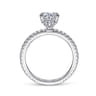 Noa - 14K White Gold Round Diamond Engagement Ring - 0.42 ct