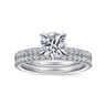 Noa - 14K White Gold Round Diamond Engagement Ring - 0.42 ct