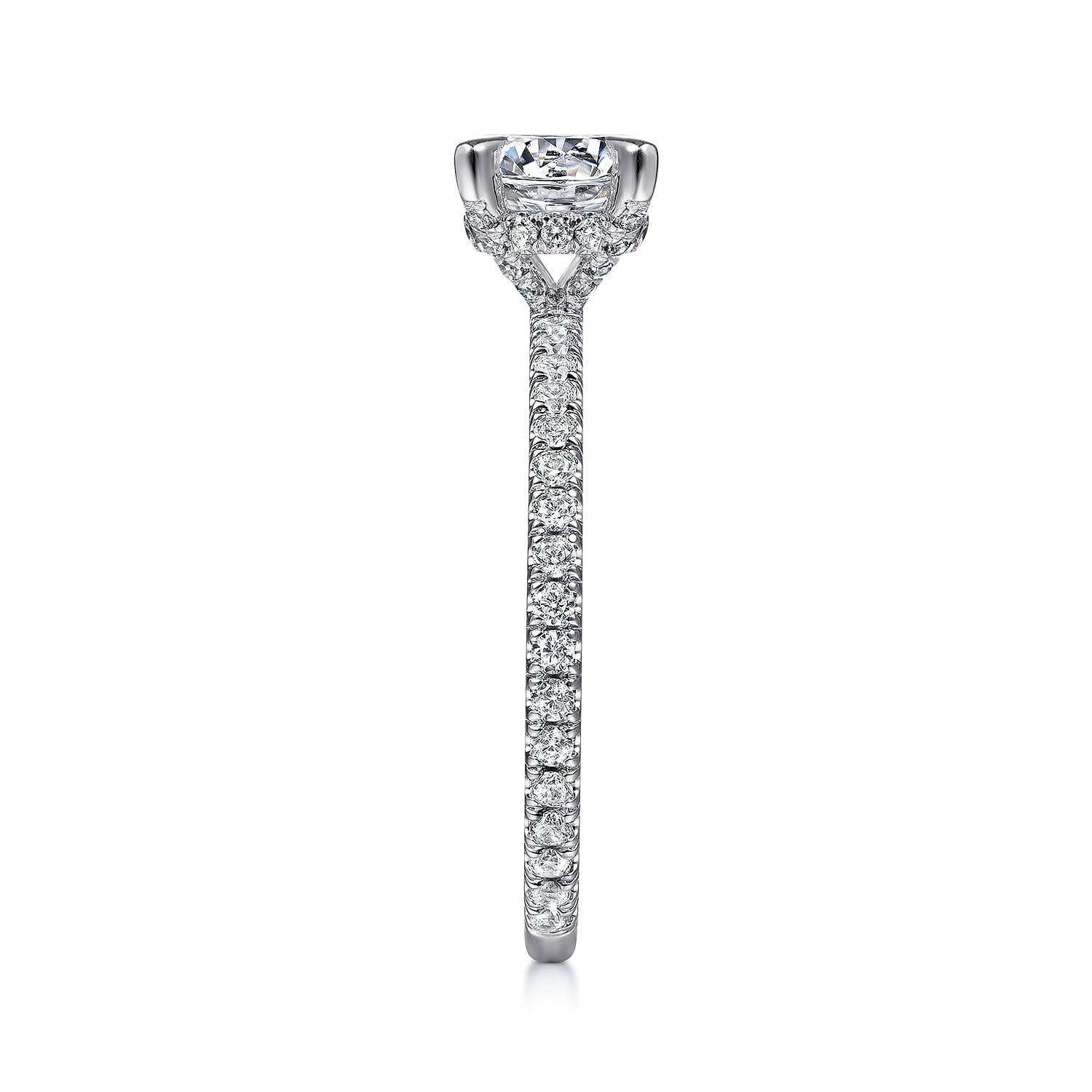 Noa - 14K White Gold Round Diamond Engagement Ring - 0.42 ct - Shot 5