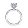 Noa - 14K White Gold Round Diamond Engagement Ring - 0.42 ct