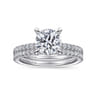 Noa - 14K White Gold Round Diamond Engagement Ring - 0.42 ct