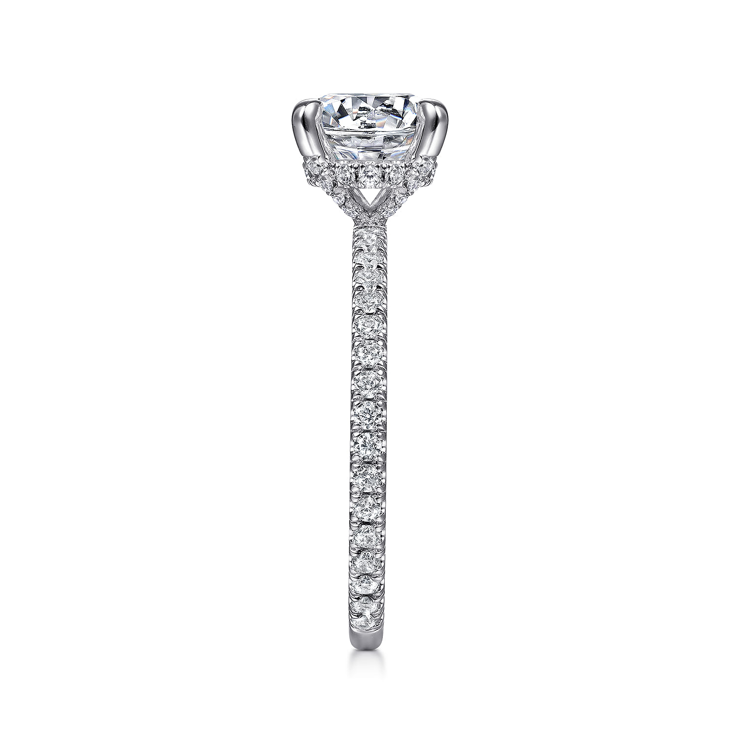 Noa - 14K White Gold Round Diamond Engagement Ring - 0.42 ct - Shot 5