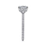 Noa - 14K White Gold Round Diamond Engagement Ring - 0.42 ct