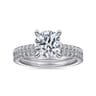 Noa - 14K White Gold Round Diamond Engagement Ring - 0.42 ct