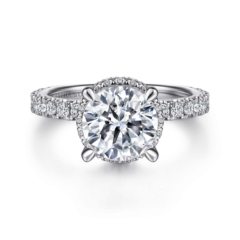Yale - 14K White Gold Diamond Engagement Ring - 0.75 ct - Shot 1