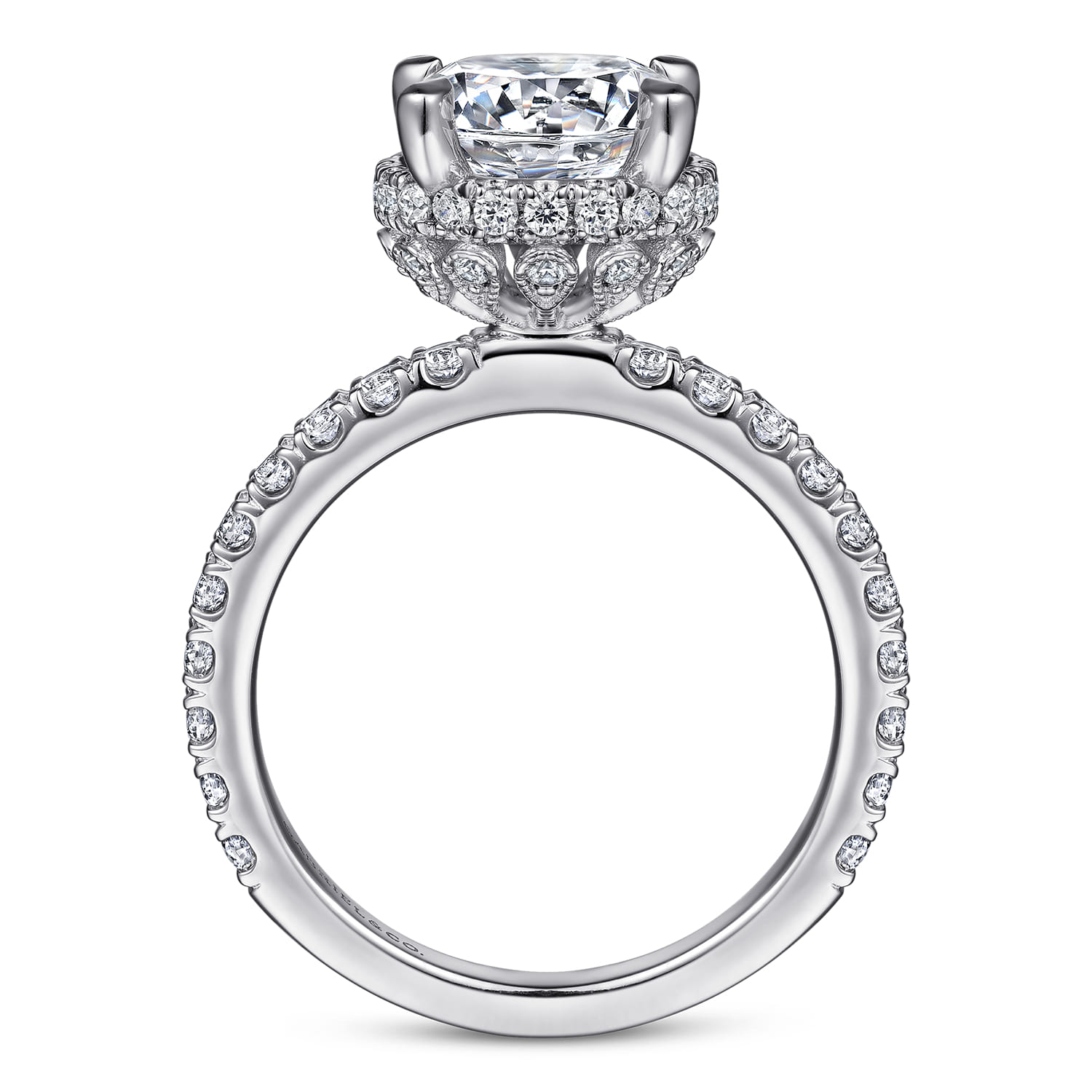 Yale - 14K White Gold Diamond Engagement Ring - 0.75 ct - Shot 2
