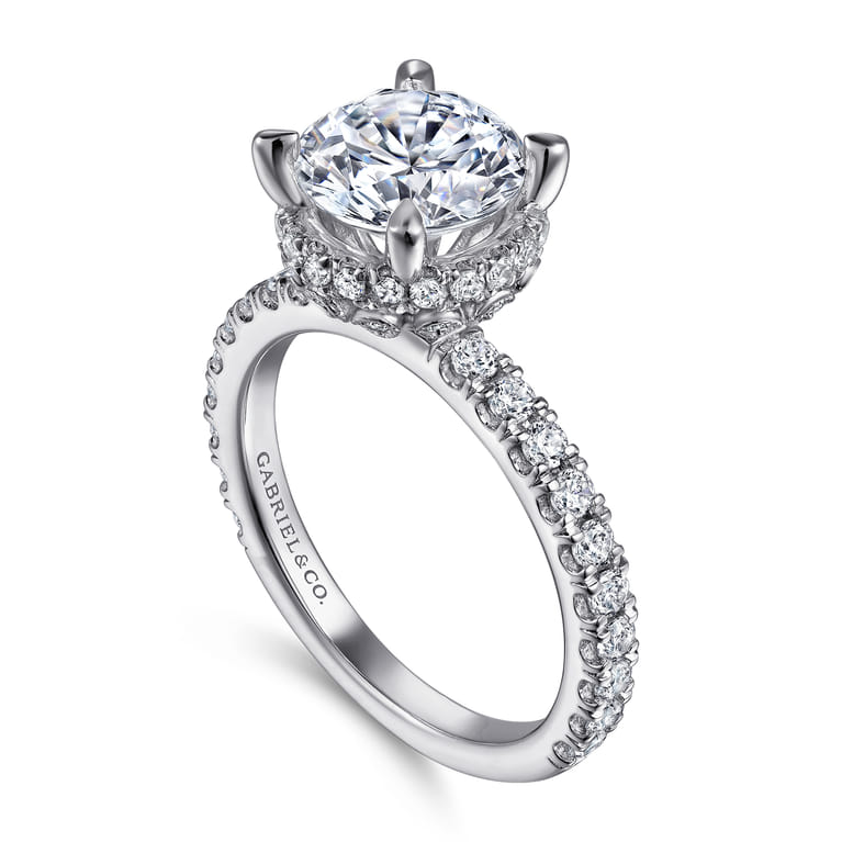 Yale - 14K White Gold Diamond Engagement Ring - 0.75 ct - Shot 3