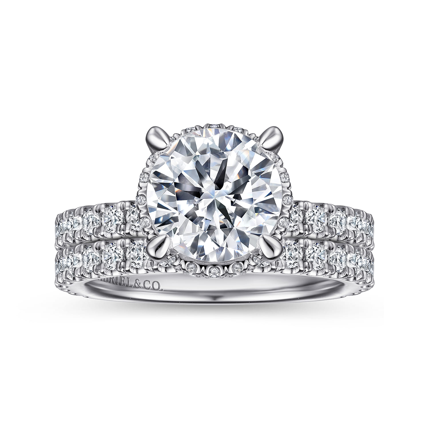 Yale - 14K White Gold Diamond Engagement Ring - 0.75 ct - Shot 4