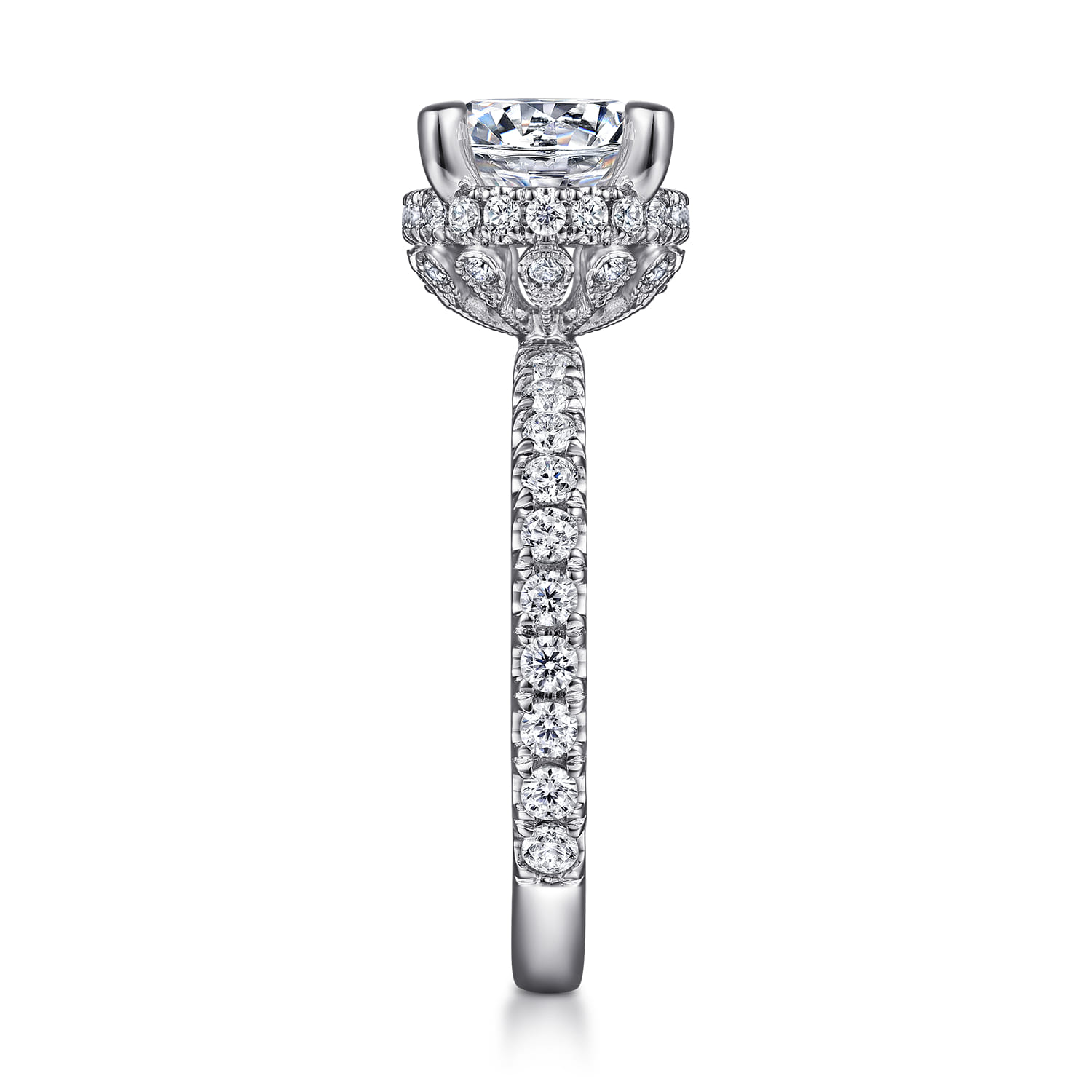 Yale - 14K White Gold Diamond Engagement Ring - 0.75 ct - Shot 5