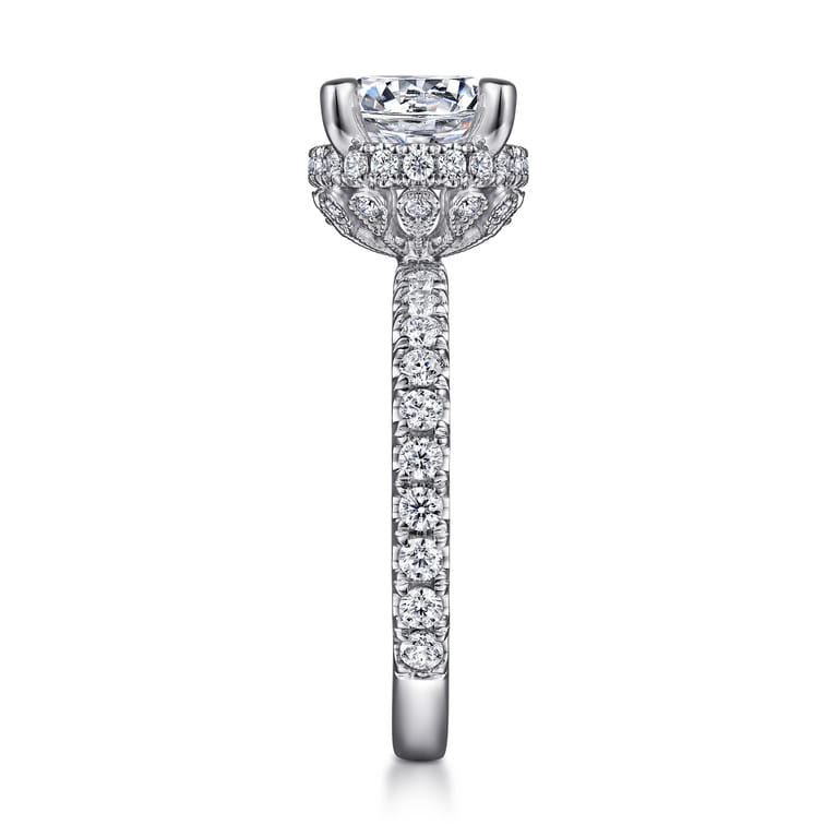 Yale - 14K White Gold Diamond Engagement Ring - 0.75 ct - Shot 5
