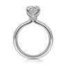 Evelynn - 14K White Gold Round Solitaire Diamond Engagement Ring - 0.03 ct