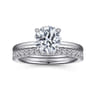 Evelynn - 14K White Gold Round Solitaire Diamond Engagement Ring - 0.03 ct