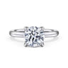 Evelynn - 14K White Gold Round Solitaire Diamond Engagement Ring - 0.04 ct