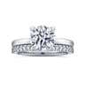 Evelynn - 14K White Gold Round Solitaire Diamond Engagement Ring - 0.04 ct