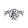 Senne - 14K White Gold Round Diamond Engagement Ring - 0.4 ct